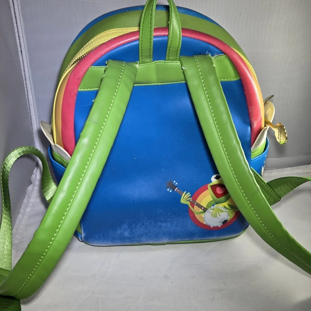 Disney Loungefly Kermit Rainbow Connection The Muppets Mini Backpack w/Wallet